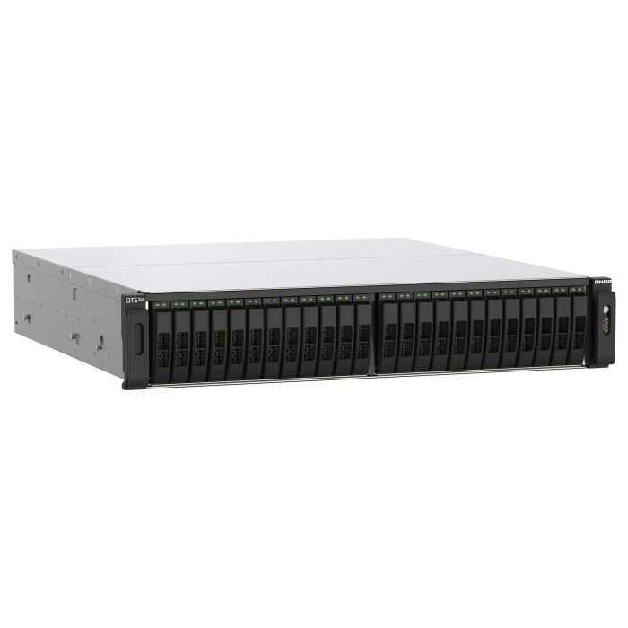 QNAP TS-h2490FU-7302P-128G NAS All-Flash 24 Bayas U.2 (2U) - Procesador AMD EPYC 7302P 16C/32T, 128 GB DDR4 RAM, 2x2.5GbE + 4x25GbE SFP28, RAID ZFS, QuTS hero 2