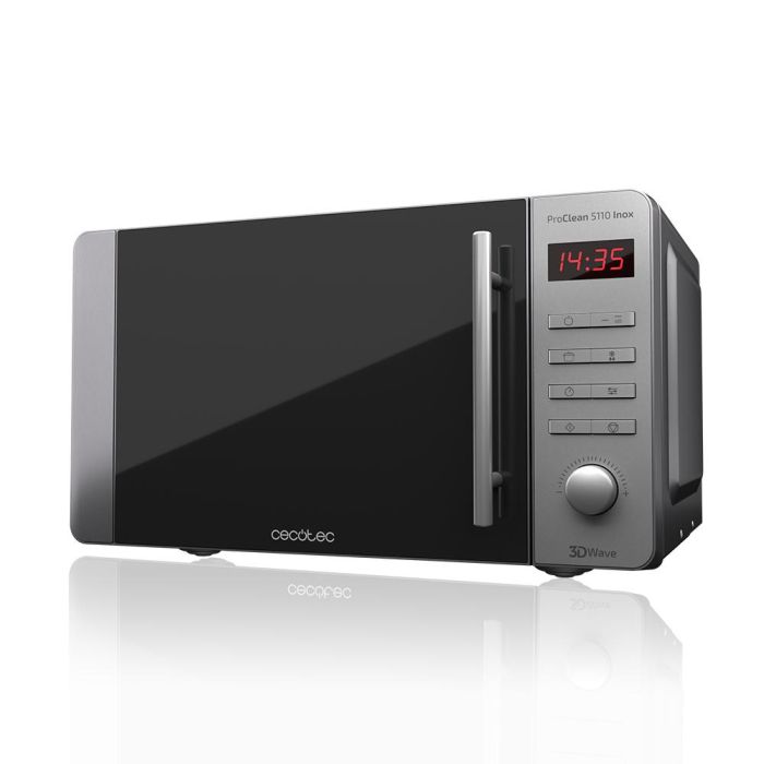 Cecotec ProClean 5110 Inox Microondas con Grill de Encimera 20L 700W/800W, Acero Inox Ready2Clean 3DWave 1 Cecotec ProClean 5110 Inox Microondas con Grill de Encimera 20L 700W/800W, Acero Inox Ready2Clean 3DWave 1