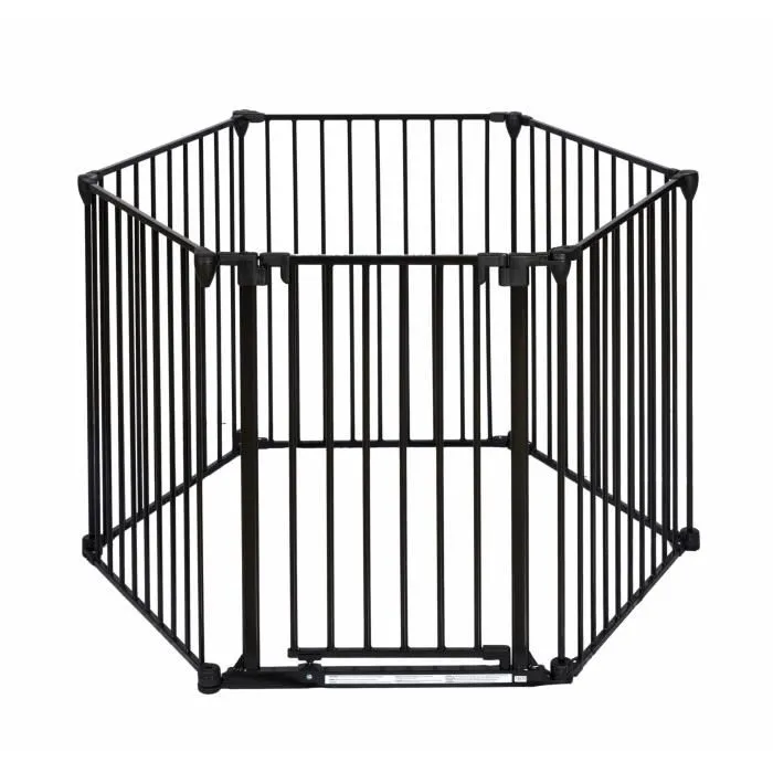 Nordlinger Pro NOR3354767421149 Barrera Cortafuegos para Chimenea o Estufa de Leña de 6 Lados - 360 cm - Negro 4