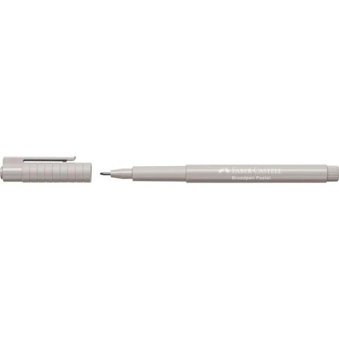 Rotulador permanente Faber-Castell Broadpen Pastel Gris (10 Unidades) 1