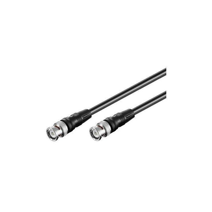MicroConnect Cable BNC RG59 2m Negro para Vigilancia y Equipos de Radiofrecuencia, Conexión Segura y Estable