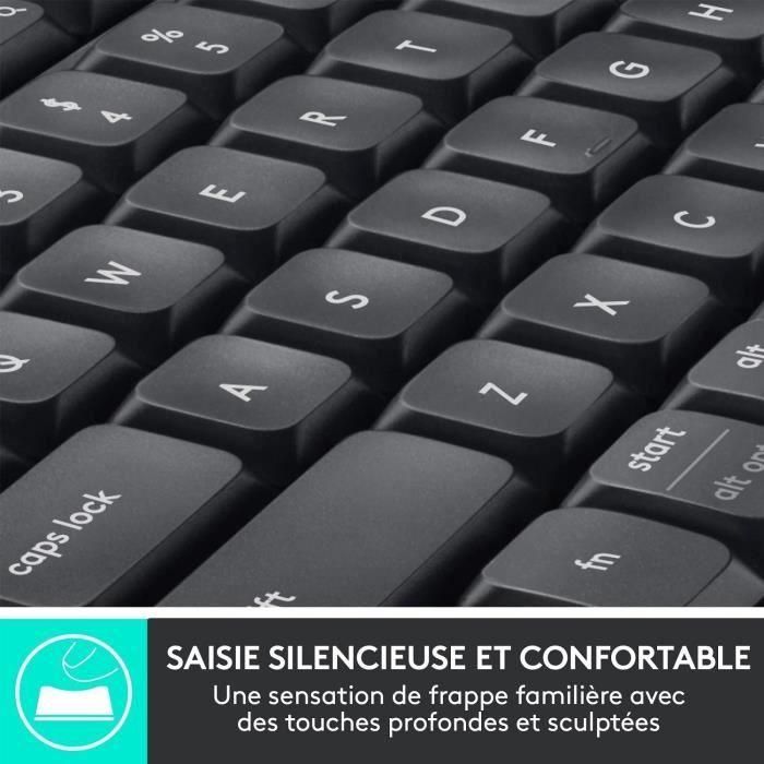 Logitech MK850 Teclado y Ratón Inalámbrico Performance Combo, Confort Ergonómico con Reposamuñecas Acolchado, Multipareja 3 Dispositivos 3