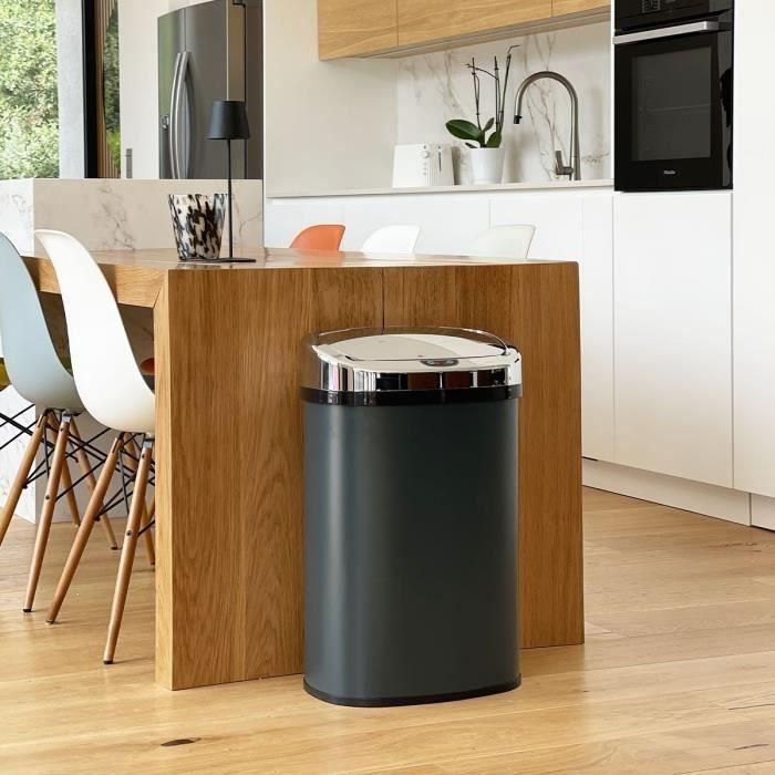 Kitchen Move Cubo de Basura Automático MAJESTIC para Cocina 58 L Acero Inoxidable Gris Mate con Reborde 3 Kitchen Move Cubo de Basura Automático MAJESTIC para Cocina 58 L Acero Inoxidable Gris Mate con Reborde 3