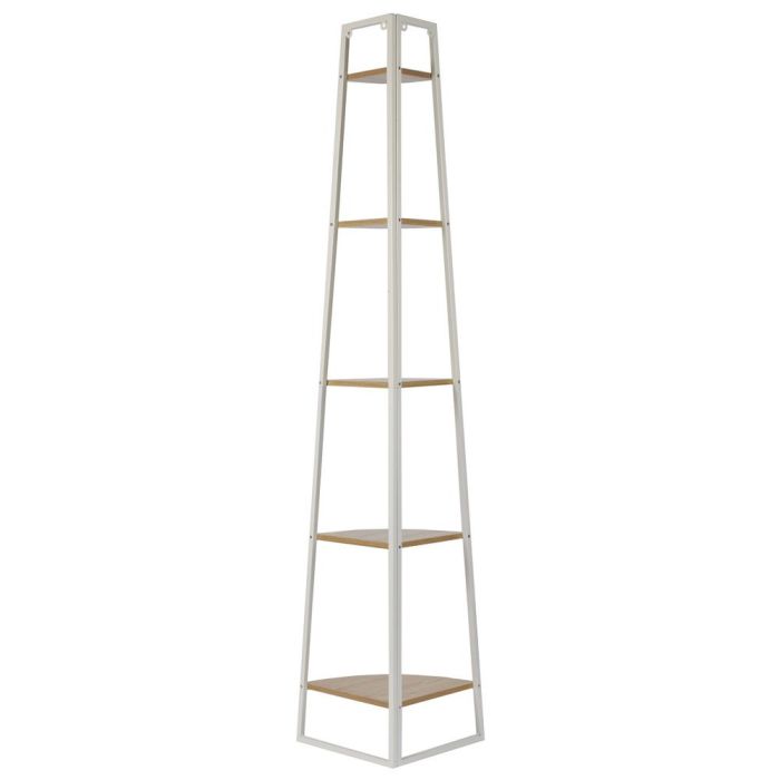 Home Deco Factory Estantería Esquina 5 Baldas Blanca Essentiel - Metal y Madera 34x34x180 cm 3 Home Deco Factory Estantería Esquina 5 Baldas Blanca Essentiel - Metal y Madera 34x34x180 cm 3