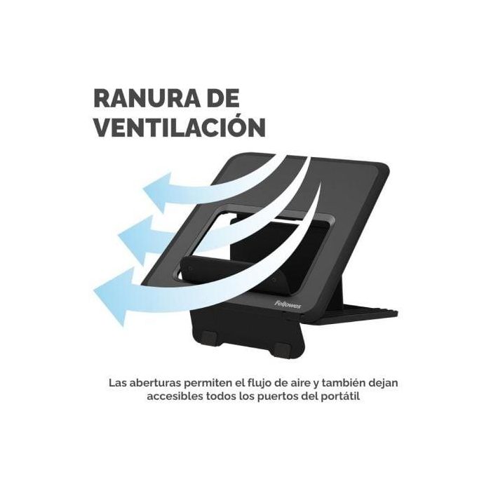 Soporte Elevador Fellowes Breyta Para Portatil 14-' Plastico Reciclado Color Negro 14x235x268 mm 3 Soporte Elevador Fellowes Breyta Para Portatil 14-' Plastico Reciclado Color Negro 14x235x268 mm 3