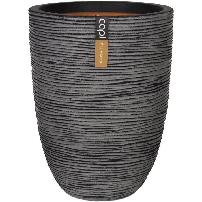Maceta Capi Nature Rib 36 x 47 cm antracita KOFZ782 424229 Maceta Capi Nature Rib 36 x 47 cm antracita KOFZ782 424229