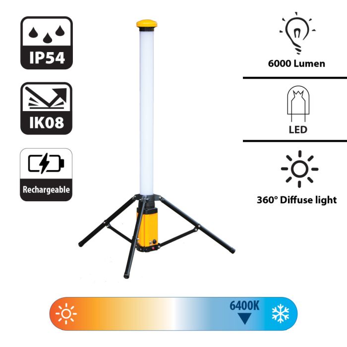 Foco LED Stak 54 W 6400 K 6000 lm Trípode 360º 3 Foco LED Stak 54 W 6400 K 6000 lm Trípode 360º 3