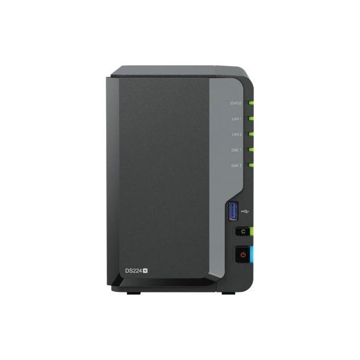NAS Synology Diskstation DS224+/ 2 Bahías 3.5"- 2.5"/ 2GB DDR4/ Formato Torre 1 NAS Synology Diskstation DS224+/ 2 Bahías 3.5"- 2.5"/ 2GB DDR4/ Formato Torre 1