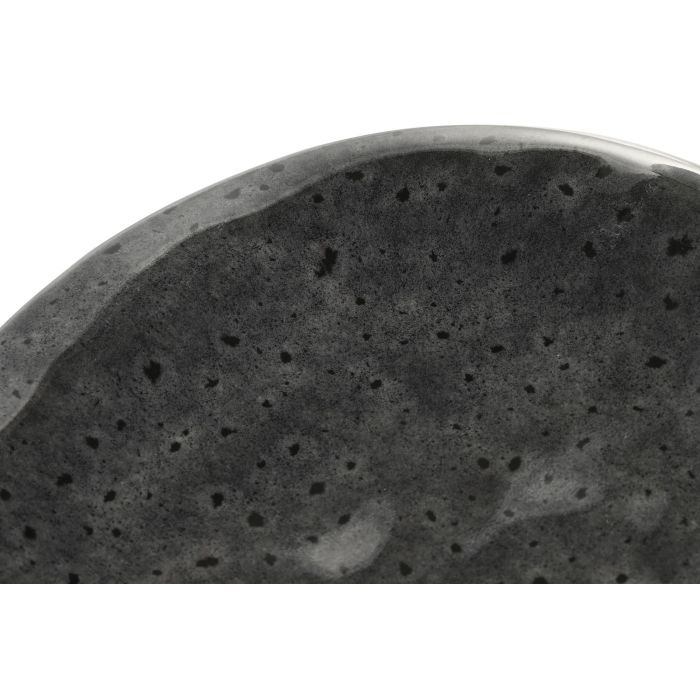 Plato Moderno DKD Home Decor Negro 20.5 x 4 x 22 cm (2 Unidades) 2