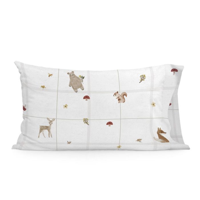 Funda de almohada HappyFriday Mini Woods animals Multicolor 50 x 75 cm