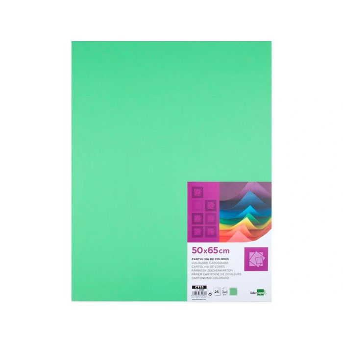 Cartulina Liderpapel 50x65 cm 240 gr-M2 Verde Pistacho Paquete De 25 Hojas 1