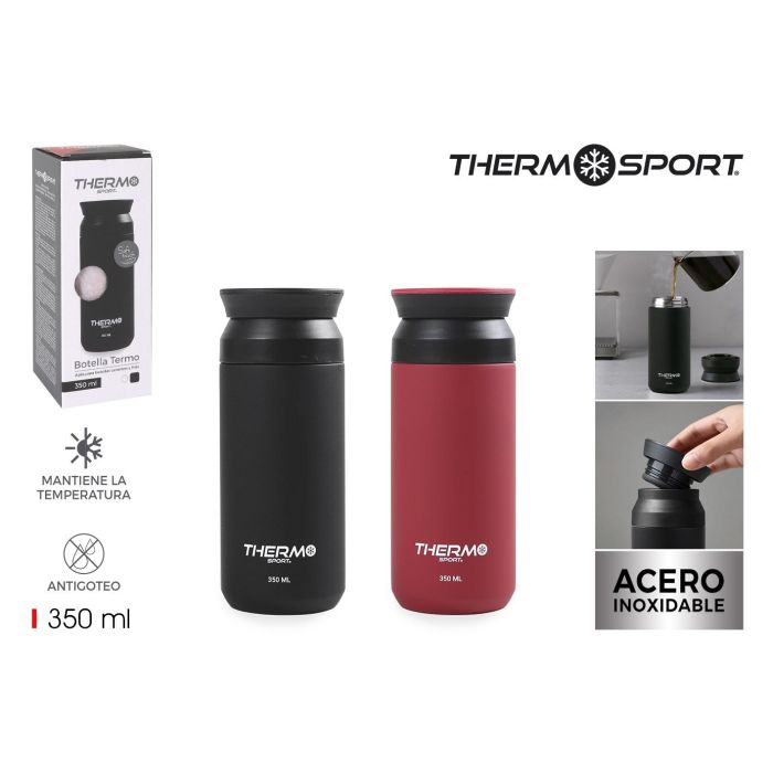 Botella Térmica Thermosport 350 ml Acero Inoxidable (8 Unidades) Botella Térmica Thermosport 350 ml Acero Inoxidable (8 Unidades)