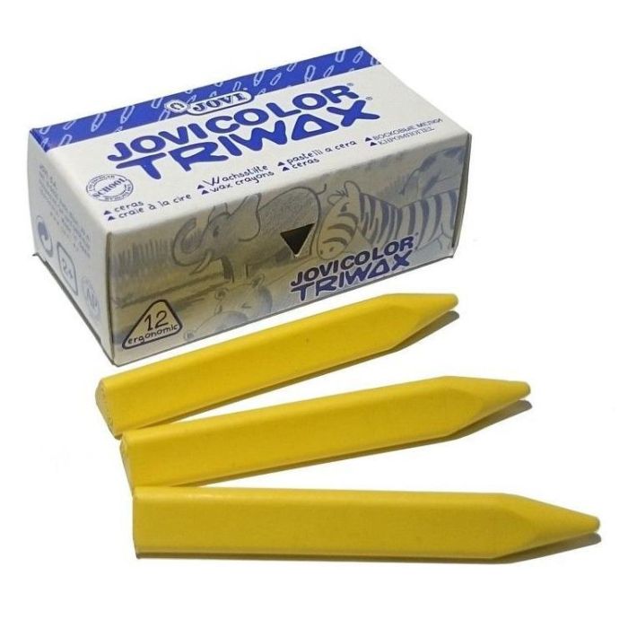 Jovi Ceras Jovicolor Triwax 82 mm Unicolor Amarillo Caja 12 Ud Jovi Ceras Jovicolor Triwax 82 mm Unicolor Amarillo Caja 12 Ud