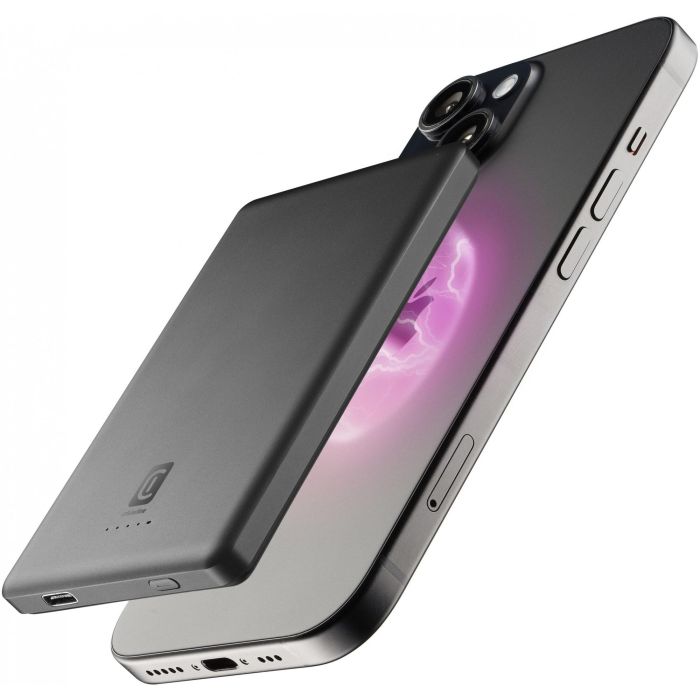 Cellularline MagSafe Wireless Power Bank MAG LITE 5000 Gray 0 Cellularline MagSafe Wireless Power Bank MAG LITE 5000 Gray 0