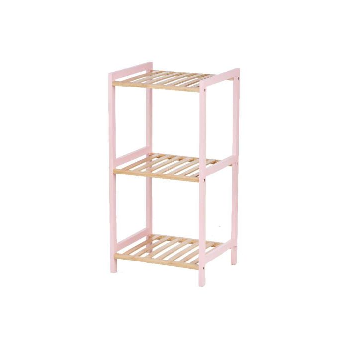 Estantería Cuadrada 3 Estantes Bambú Rosa Berilo 35x70x30 cm 1 Estantería Cuadrada 3 Estantes Bambú Rosa Berilo 35x70x30 cm 1