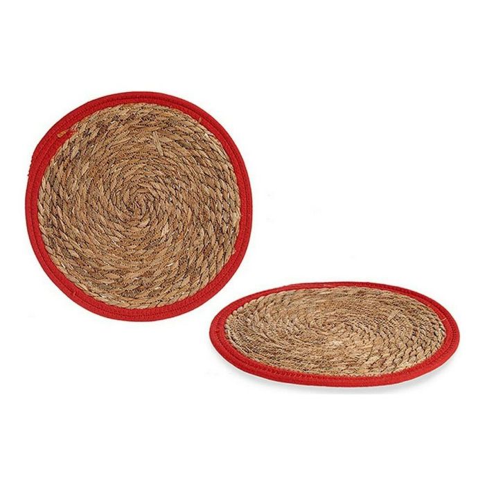 Salvamantel Rojo Marrón 35 x 1 x 35 cm Natural (Ø 35 cm) 1 Salvamantel Rojo Marrón 35 x 1 x 35 cm Natural (Ø 35 cm) 1