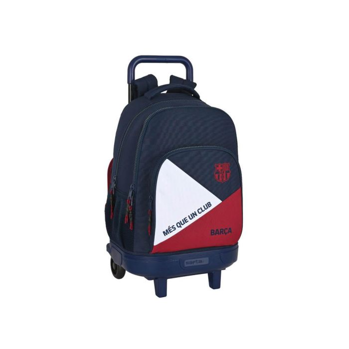 Mochila Escolar con Ruedas F.C. Barcelona Corporativa Azul Granate (33 x 45 x 22 cm)