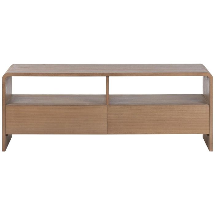 DKD Home Decor Mueble TV Urban Marrón de Madera de Paulownia y Olmo 120 x 40 x 45 cm con 2 Cajones 9
