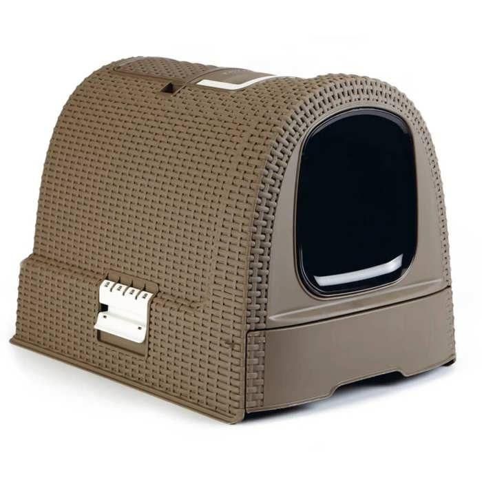 Curver Inodoro para Gatos con Sistema de Cajones, Filtro de Olores, Asa Transporte, Compartimento Accesorios y Fácil Limpieza - Moca Curver Inodoro para Gatos con Sistema de Cajones, Filtro de Olores, Asa Transporte, Compartimento Accesorios y Fácil Limpieza - Moca