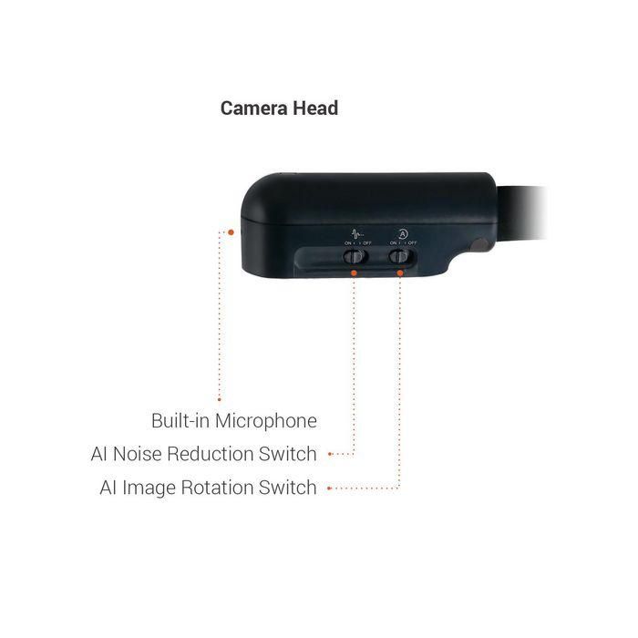 AVer U70i 13MP USB Visualizer, 4K, 60FPS, 16X zoom, AI Enhanced built-in microphone and image auto-rotation (flex arm) 11