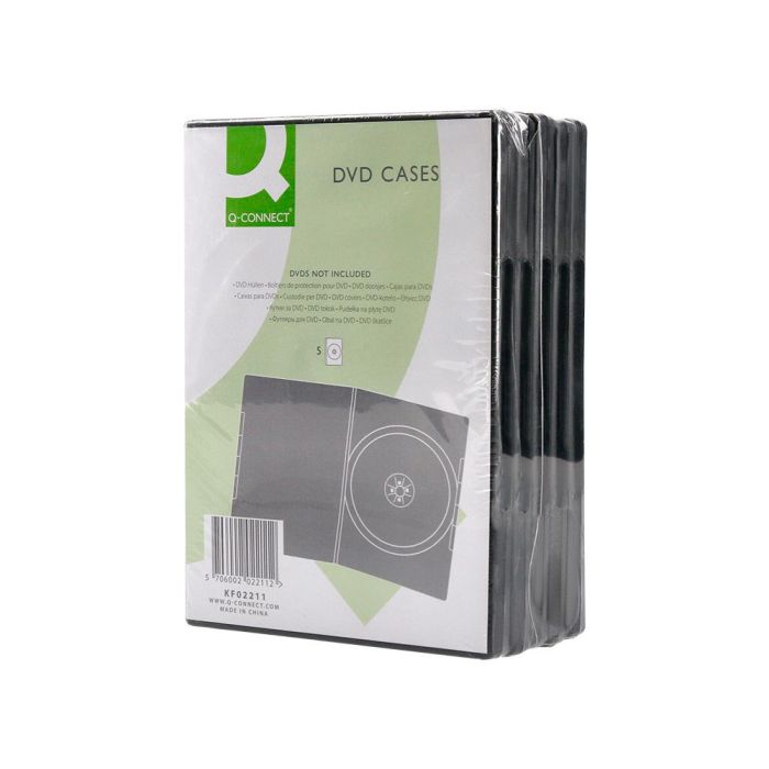 Caja Dvd Q-Connect -Con Interior Negro -Pack De 5 Unidades 9