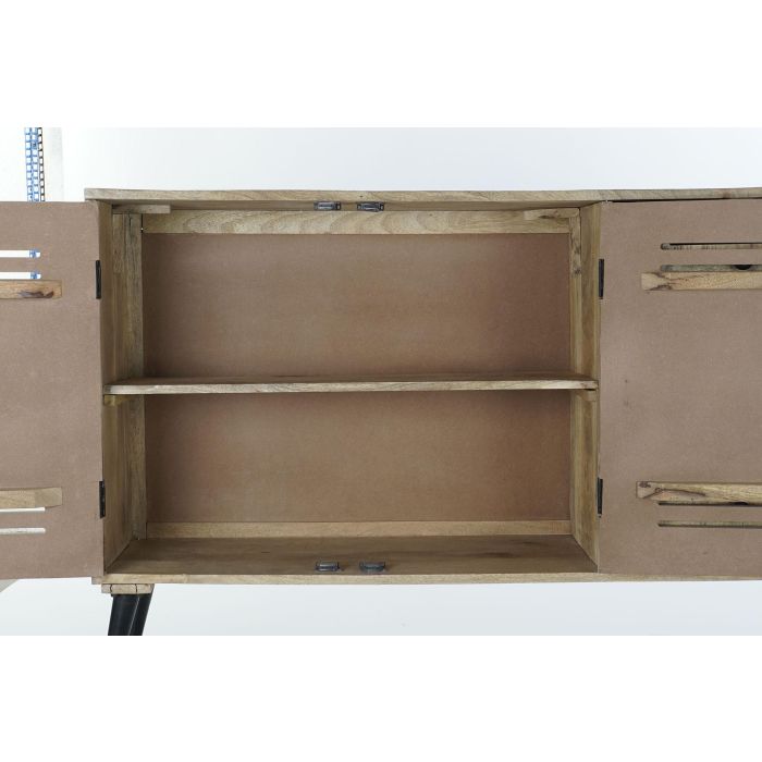 DKD Home Decor Estantería Alpino con 2 Cajones y 3 Estanterías, Madera de Mango y Metal, Marrón Oscuro/Negro, 100x40x180 cm 5 DKD Home Decor Estantería Alpino con 2 Cajones y 3 Estanterías, Madera de Mango y Metal, Marrón Oscuro/Negro, 100x40x180 cm 5