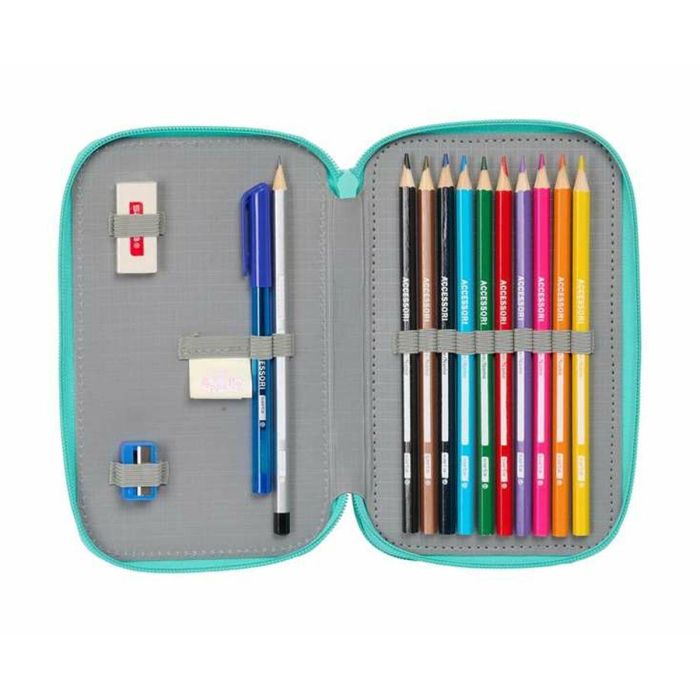 Safta Plumier Doble Peppa Pig Pretty Flowers 29 Piezas 12,5x19,5x4cm 2