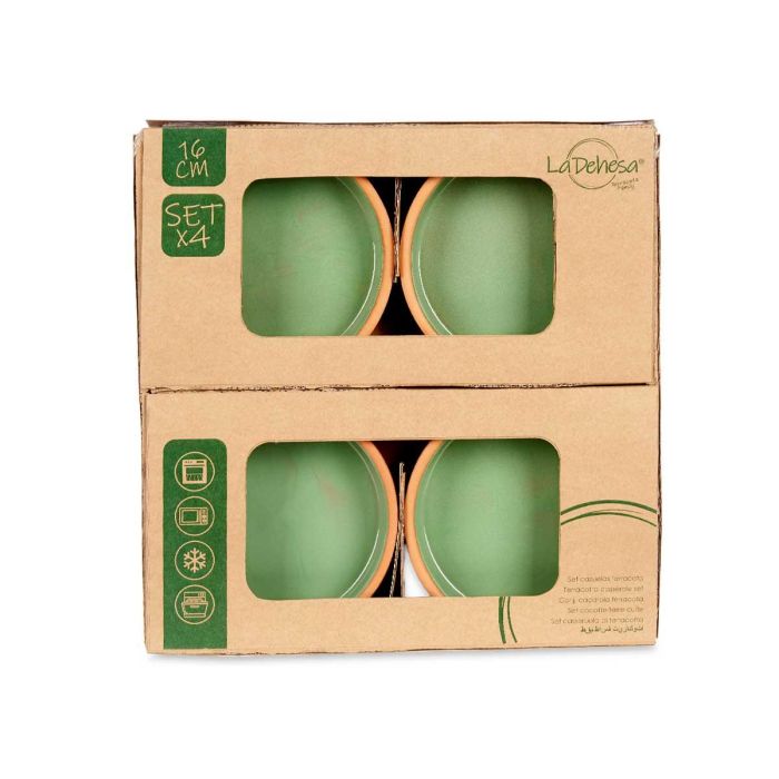 Set 4 Cazuelas de Barro 16 cm Verde - La Dehesa (6 Unidades) 2 Set 4 Cazuelas de Barro 16 cm Verde - La Dehesa (6 Unidades) 2