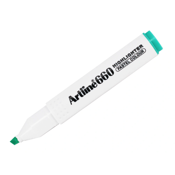 Artline EK-660 Rotulador Fluorescente Verde Pastel Punta Biselada Trazo 1-5mm 1