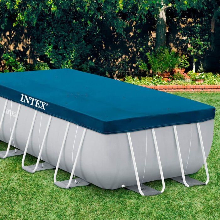 Cubierta protectora de 4x2m para piscina tubular rectangular Intex 4 Cubierta protectora de 4x2m para piscina tubular rectangular Intex 4