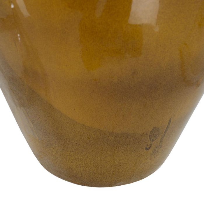 Jarrón Mostaza Cerámica Decoración 39,50 X 39,50 X 60 cm