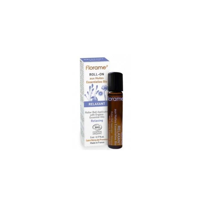 FLORAME Roll-On Relajante con Aceites Esenciales Orgánicos 5ml – Vegano – Certificado COSMEBIO - Cosmos Organic
