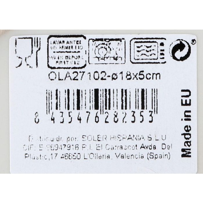 La Mediterranea Bol ø18 cm Olaf Nordic Ivory Brillo (12 Unidades) 1