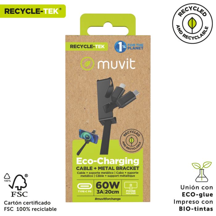 Cable USB Muvit MC167-RA-A Negro 5