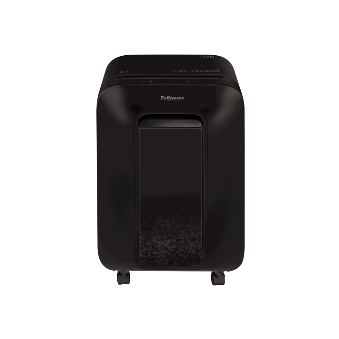 Fellowes 5502201 Destructora LX-200 Minicorte Negra, Trituración 4x12mm, 12 Hojas, 22L 1
