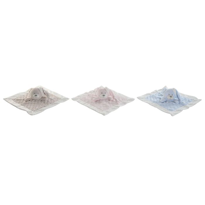 Doudou Baby DKD Home Decor Rosa Azul 30 x 8 x 30 cm (3 Unidades) 2 Doudou Baby DKD Home Decor Rosa Azul 30 x 8 x 30 cm (3 Unidades) 2