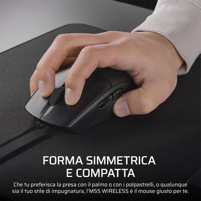 Corsair M55 RGB PRO Ratón de Juego FPS Ambidiestro, Ligero, 12.400 PPP, 8 Botones Programables, Compatible con iCUE, PC, Mac, PS5, PS4, Xbox, Negro CH-930F000-WW 2