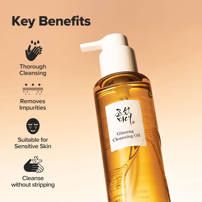Beauty Of Joseon GINSENG Aceite Limpiador Profundo 210 ml – Tecnología Micelar para Piel Fresca y Firme No Comedogénico 7