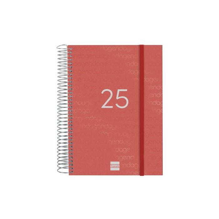 Finocam Agenda Anual Year Espiral E10-155x212 mm 1Dp Rojo 2025