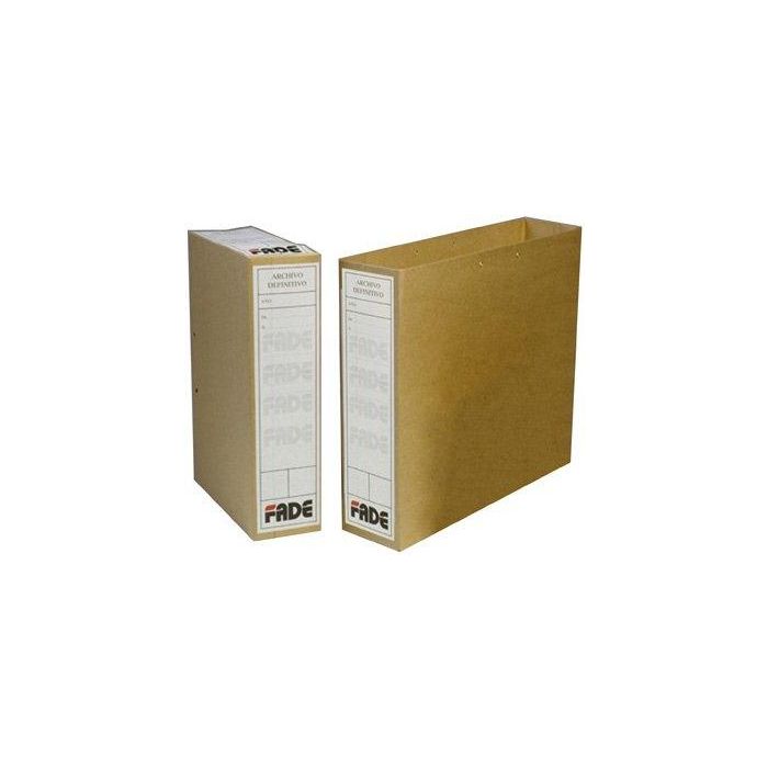 Caja Archivo Definitivo Fade Fº 80Mm Kraft 250G Con Cintas De Cierre (Bad001-000-00) 100 unidades