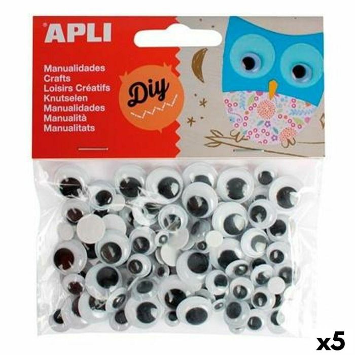 Set de pegatinas Apli Ojos Negro 5 Unidades