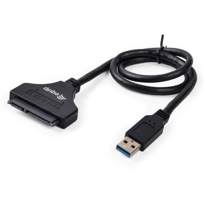 EQUIP Adaptador USB 3.0 a SATA, Negro, 5 Gbit/s, 0.50m sw 1 EQUIP Adaptador USB 3.0 a SATA, Negro, 5 Gbit/s, 0.50m sw 1