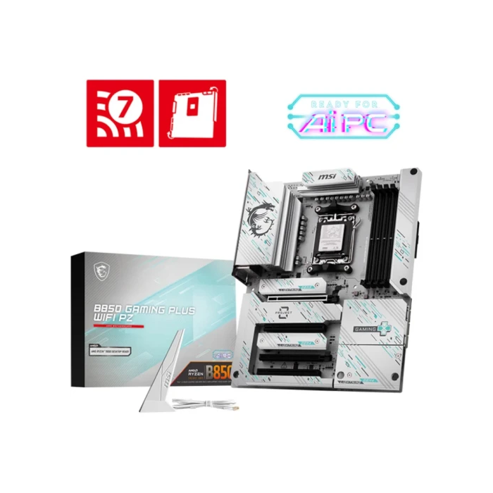 MSI B850 GAMING PLUS WiFi PZ 911-7E75-001 Placa Base AMD B850 AM5 DDR5 ATX WiFi 7 LAN 5G USB 3.2 M.2 4