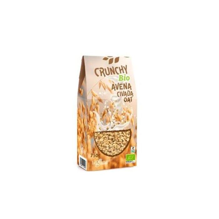 LA GRANA Muesli Crujiente de Avena Ecológico 750g - Con Espelta y Coco, Puede Contener Trazas de Leche, Huevo, Soja, Cacahuete