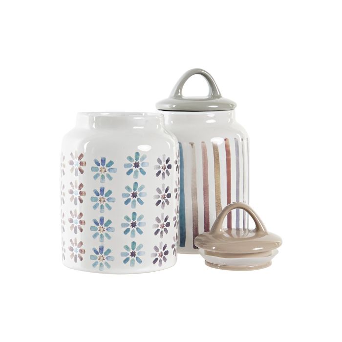 DKD Home Decor Bote Urban Azul Celeste Gris 11 x 19 x 11 cm (4 Unidades) 1 DKD Home Decor Bote Urban Azul Celeste Gris 11 x 19 x 11 cm (4 Unidades) 1