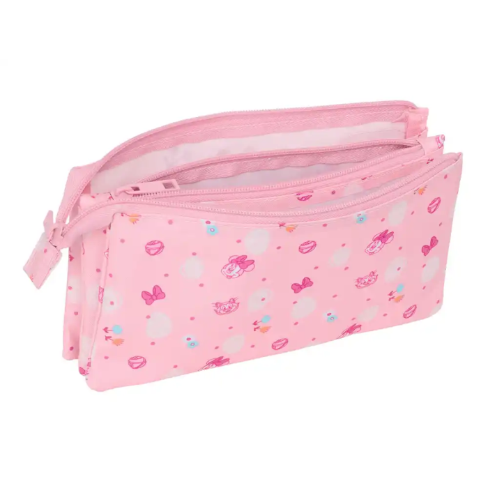 Portatodo Triple Minnie Mouse Baby Rosa 22 x 12 x 3 cm 2