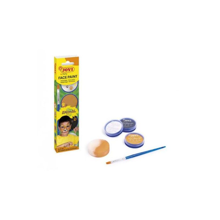 Maquillaje Jovi Crema Face Paint Set Animals Bote De 8 Ml Caja De 3 + Accesorios 0 Maquillaje Jovi Crema Face Paint Set Animals Bote De 8 Ml Caja De 3 + Accesorios 0