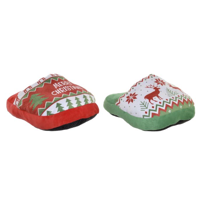 Calientapies Navidad Tradicional DKD Home Decor Verde Rojo 40 x 15 x 30 cm (4 Unidades)