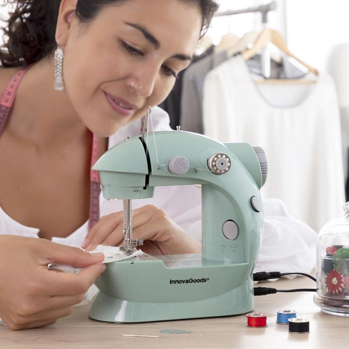 Mini Máquina de Coser Portátil con LED, Cortahílos y Accesorios Sewny InnovaGoods 12