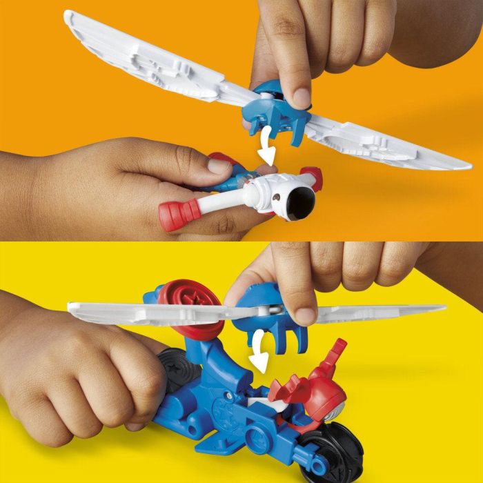 Play-Doh G0555 Set Moto Cortadora Capitán América Marvel Figura de Acción Flexible con Alas 2 en 1 y Molde para Niños +4 años 8 Play-Doh G0555 Set Moto Cortadora Capitán América Marvel Figura de Acción Flexible con Alas 2 en 1 y Molde para Niños +4 años 8
